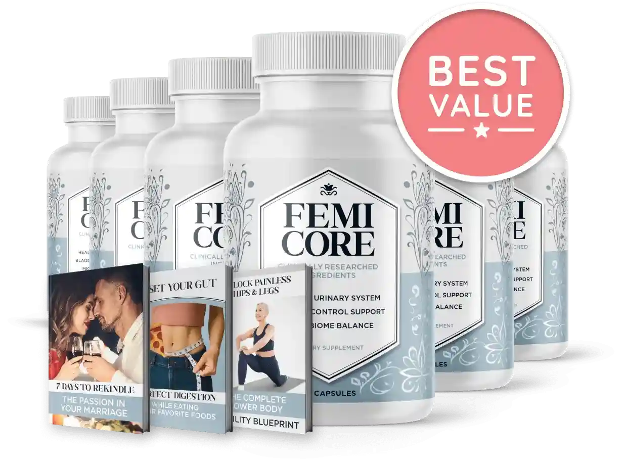 Femicore 6-Bottle Best Value Package — Clinically Researched Women's Supplement — Urinary Bladder Microbiome